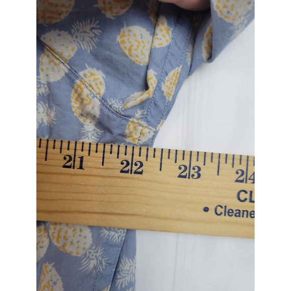 Cremieux Collection Mens Large Pineapple Print Short Sleeve Button Down Shirt - Picture 7 of 7